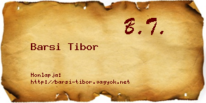 Barsi Tibor névjegykártya